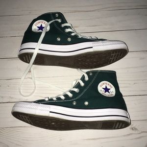 Almost new forest green converse